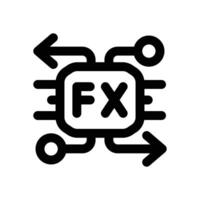forex line icon. Clean and minimalist icon for websites and mobile apps. vector