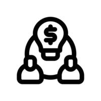collaboration line icon. Clean and minimalist icon for websites and mobile apps. vector