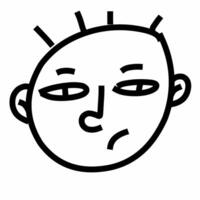 boy with cute hair vector
