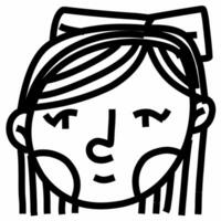 Woman with a ribbon decoration on the head vector