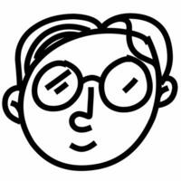man with glasses vector