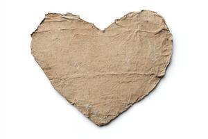 Heart shaped paper valentine features a rustic texture, perfect for expressing heartfelt emotions on special occasions, particularly for vintage enthusiasts photo