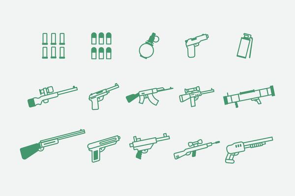 firearms icon illustration