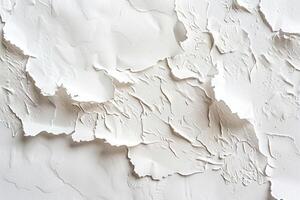 Delicate surfaces of white watercolor paper reveal unique textures and shadows, showcasing an artistic study of light and depth photo