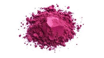 Brightly colored beetroot extract powder is displayed against a pristine white background, highlighting its rich hue and potential benefits for wellness photo