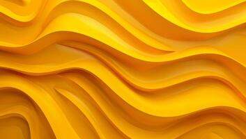 Bright yellow paper features fluid wave patterns and simple shapes, creating an energetic and warm visual appeal suitable for various designs photo