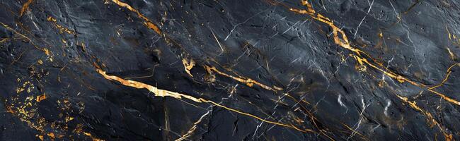 A black and gold marble wall with gold lines photo
