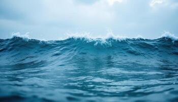 The surface of turbulent waves, capturing the power and motion of the ocean. photo