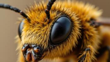 A close up of a bee's stinger, revealing its sharp point and intricate structure. photo