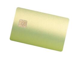 Card with pearlescent texture. Glossy plastic credit or debit card with chip, shining gradient, photo