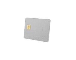 Card with retro halftone pattern. Plastic credit or debit card with chip, clean texture, elegant photo