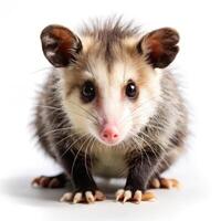 Opossum on a White Background photo