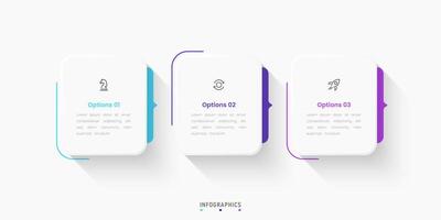 Infographic label design template with icons and 3 steps. Can be used for process diagram, presentations, workflow layout, banner, flowchart, info graph. vector