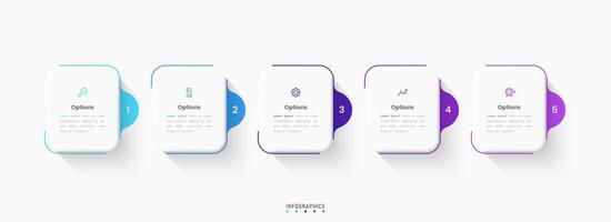 Infographic label design template with icons and 5 options or steps. Can be used for process diagram, presentations, workflow, flow chart, info graph. vector