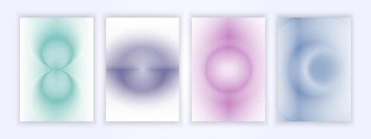 Background cover set with simple and minimalist gradient design vector