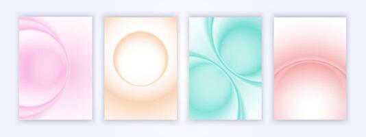 Circle line gradation background cover simple design with attractive colors, design template for poster, cover, banner, book vector