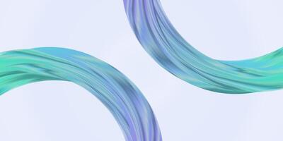 Gradient design background with semicircular wave brush lines, green and blue color combination vector