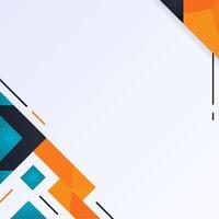 Bold geometric abstract design with sharp angles in black, orange, and blue, set against a transparent checkered background vector
