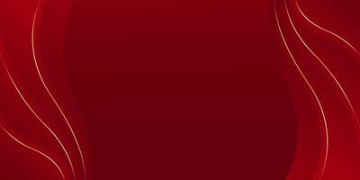 Red luxury background with wavy lines vector