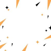 Abstract Background of Sparkling Stars with Black and Orange Splashes, Flat Minimalist Sun Rays Design vector