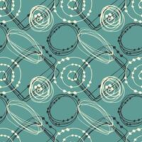 Abstract doodle seamless pattern, hand drawn outline drawing with dots, school doodles, kids simple drawing. vector