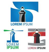 lighthouse symbol set on white background vector