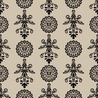 Oriental classic brown pattern. Seamless abstract background vector