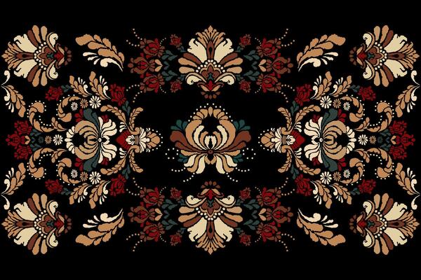 Incorporate elegance into your work with this exquisite damask pattern.