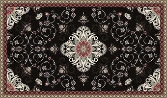 Seamless pattern with damask ornament. Vintage background. illustration vector