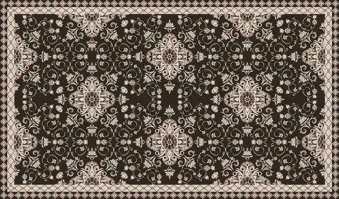 Seamless pattern with ornate floral elements. illustration.