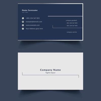 Simple business Card Template Design.