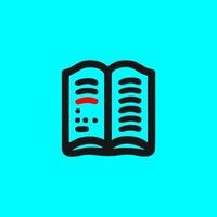 Open Book Icon with Highlighted Text vector