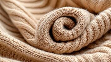 A close up of a knitted sweater photo