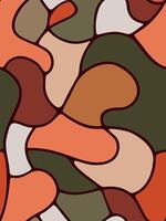 Organic Biomorphic Abstract Pattern in Earthy Warm Tones vector