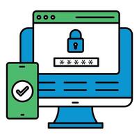 Cyber Security Password Shield Icon Design vector