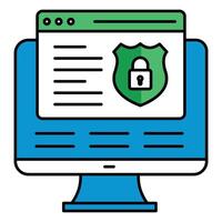 Network Firewall Cybersecurity Shield Icon design vector