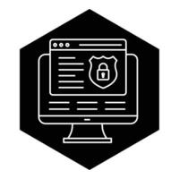 Cybersecurity Shield Protection Icon design, firewall, malware, virus protection, hacking vector