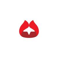 The RS logo is a minimalist and modern design with a symbolic combination of red flames and a white arrow pointing upwards in the center. The flames are arranged in a smooth curve, forming a symmetric vector