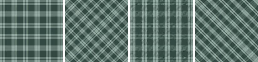 four different plaid patterns in orange and brown vector