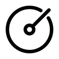 Gauge meter icon resembling a dial or speedometer. Editable stroke. vector