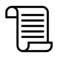 Ancient scroll paper document icon. Editable stroke. vector