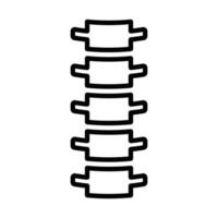 Spine bones column icon medical style. Editable stroke. vector