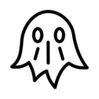 Ghost face line icon. Editable stroke. vector