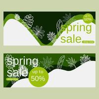 Spring Sale Header or Banner Design vector