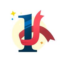flat illustration of number one with ribbon. achievement, winner, top rank, or celebration of success. Perfect for award banners, competition themes, or recognition related design projects vector