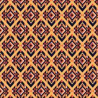 Seamless Tribal Geometric Pattern Ethnic Diamond Motif in Warm Color Palette vector
