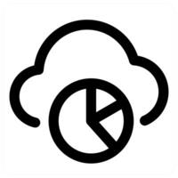 Cloud Statistics and data in black color vector