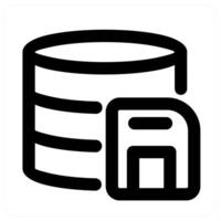 Server Disk icon concept in black color vector