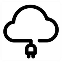 Cloud Connection and technology in black color vector