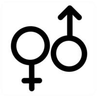 Gender and equality in black color vector